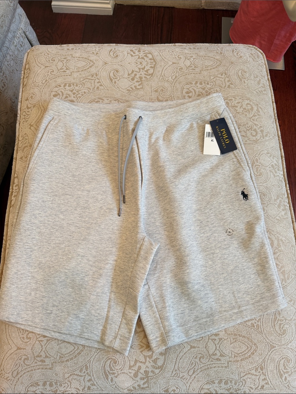 Polo by Ralph Lauren Heather Gray double knit sweat shorts size XL. NEW w/ tags